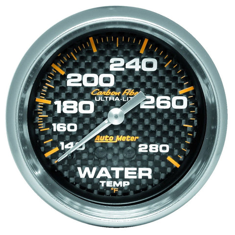 Autometer 4831 Temperatura de Agua 140-280F Carbon Fiber