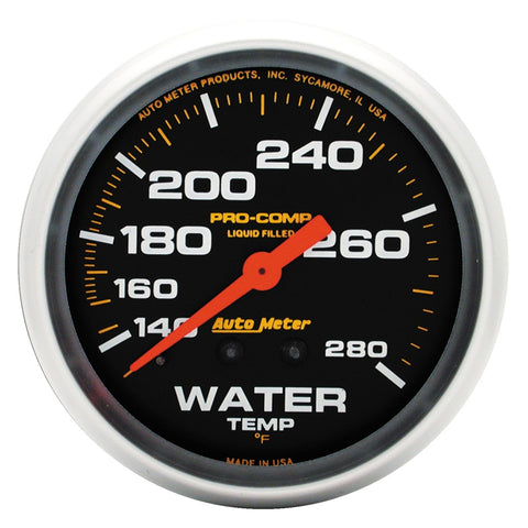 Autometer 5432 Temperatura de agua 140-280F Black