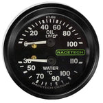 Reloj Racetech PT1011B9 Mixto Presión de Aceite y Temperatura de Agua